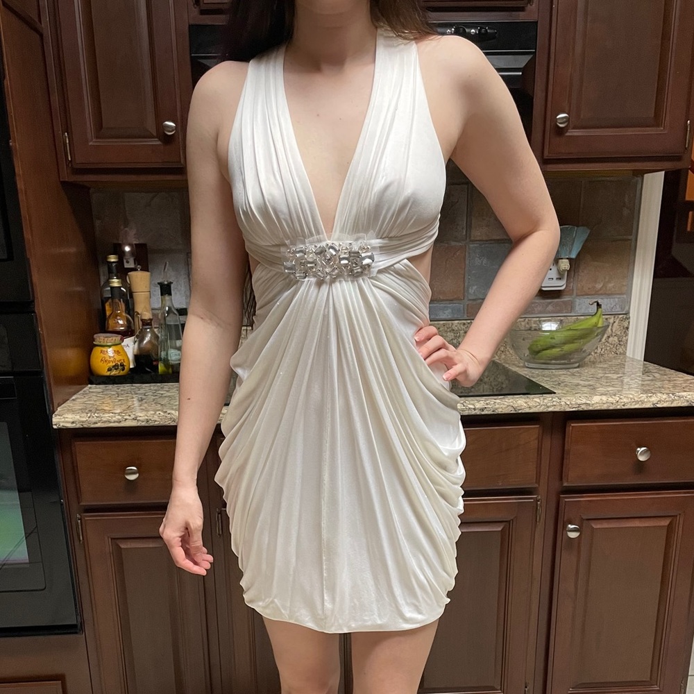 White BCBG Formal Dress